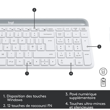 Clavier + Souris LOGITECH MK470 Graphite