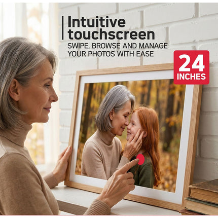 Cadre photo numérique AGFAPHOTO Cadre photo numérique Wi-Fi 24" tactile
