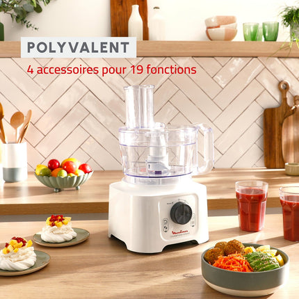 Robot multifonction MOULINEX FP542111 Double force compact blanc