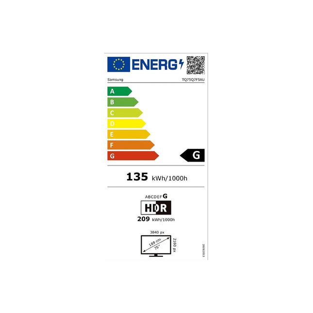 TV QLED SAMSUNG TQ55Q7F5 4K AI SmartTV 2025