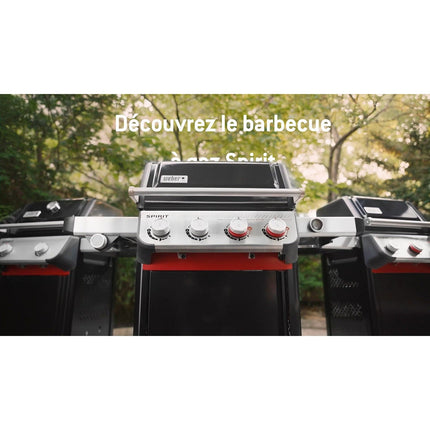 Barbecue gaz WEBER Gaz Spirit EPX-435R Stealth, sur chariot, 5 brûleurs dont 1 latéral, surface de cuisson 61 x 45