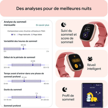 Montre santé FITBIT Versa 4 Aluminium Graphite et