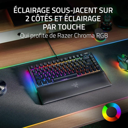 Clavier gamer sans fil RAZER BlackWidow V4 Low-profile HyperSpeed Switches Orange