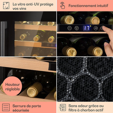 Cave à vin de service KLARSTEIN Vinsider 24 Built-In Onyx 24 bouteilles