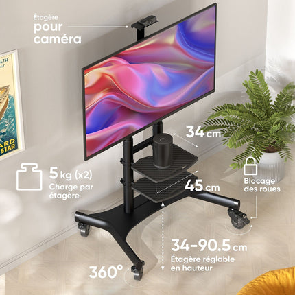 Pied TV ONKRON Mobile 50"–86", 90 kg, TS1881-B Noir