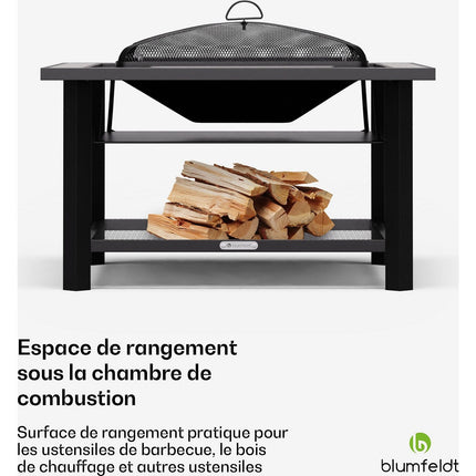 Brasero BLUMFELDT Merano Avanzato 87cm 3en1 grill table