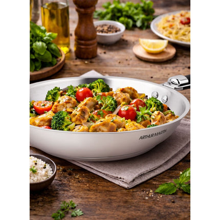 Batterie de cuisine ARTHUR MARTIN 3 poeles poignee amovible