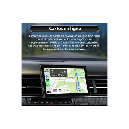 Autoradio connecté JUNSUN Écran 9 pouces, caméra de recul CarPlay