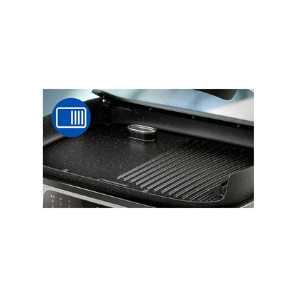 Plancha électrique PHILIPS HD6212/90 couvercle verre à poser, 50x25 cm