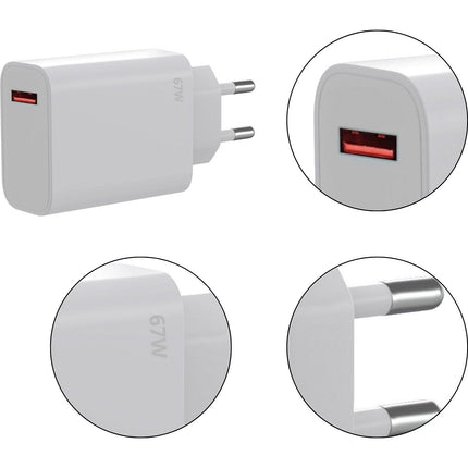 Chargeur secteur PHONILLICO Xiaomi Redmi Note 15 PRO - 67W