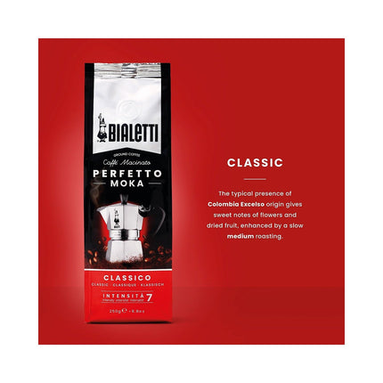 Cafetière italienne BIALETTI VENUS 6cups + Perfetto Moka Classic 250g