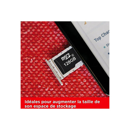 Carte Micro SD VISIODIRECT Carte Mémoire Micro SD 128Go SDXC/SDHC