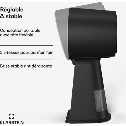 Hotte plan de travail KLARSTEIN WanderVent 200m³/h compact batterie Noir