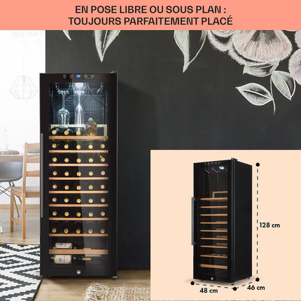 Cave à vin polyvalente KLARSTEIN Barossa 54 Uno 155L 54 bouteilles