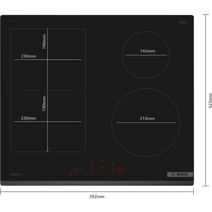 Plaque induction BOSCH PIX63SHC1F Serenity FlexInduction
