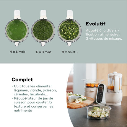 Mixeur Cuiseur Bébé BABYMOOV Nutribaby + Opal Green