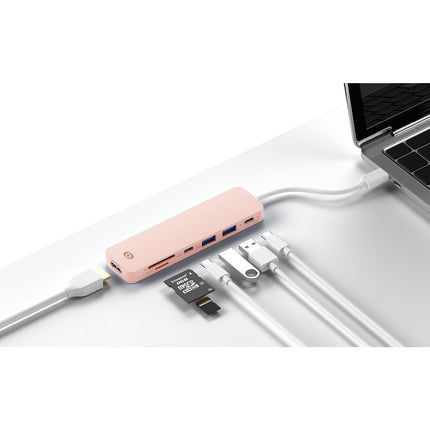 Hub ESSENTIELB 7 en 1 USB C Rose