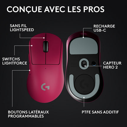 Souris Gamer Sans Fil LOGITECH PRO X SUPERLIGHT 2 DEX LIGHTSPEED