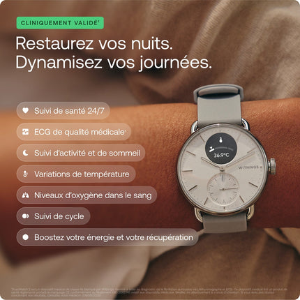 Montre santé WITHINGS Scanwatch 2 38mm Rose Gold Bleue