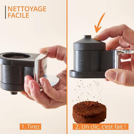 Expresso Broyeur KRUPS Coffee Crush Experience, Machine à café à grains ultra compacte SA403BE0