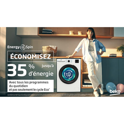 Lave linge compact BEKO BM3WFU47411B Energy Spin