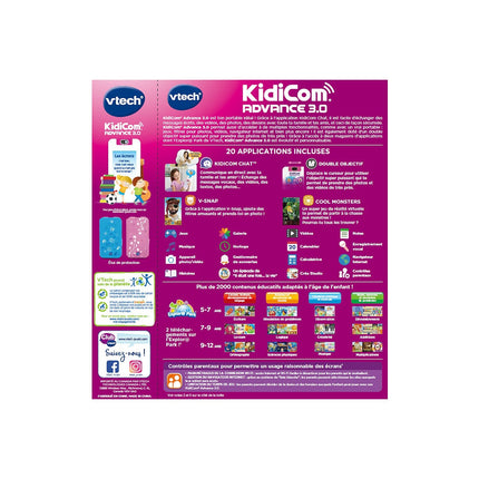 Lecteur MP4 VTECH KidiCom Advance 3.0 Blanc et Rose
