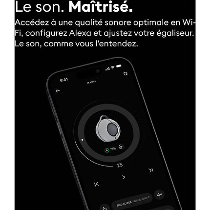 Enceinte portable DEVIALET Mania White Mist + Étui de transport inclus