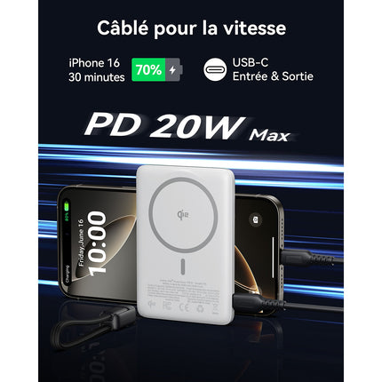 Batterie externe INIU 5000 mAh MagPro slim