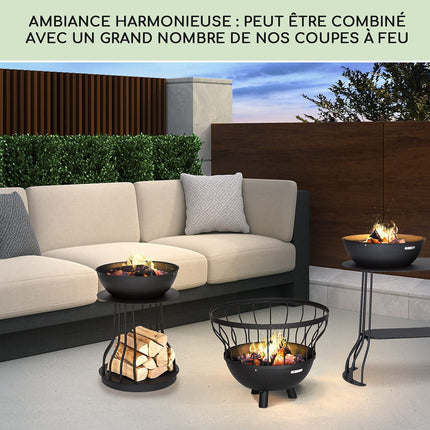 Brasero BLUMFELDT Nantai 3en1 grill & table Ø66cm bambou