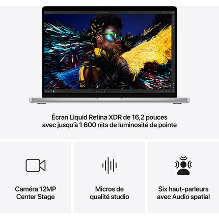 Ordinateur Apple MACBOOK Pro 16" Puce M4 Max CPU 14 / GPU 32 coeurs Mémoire RAM 36Go Stockage 1To SSD XDR