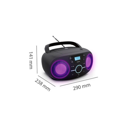 Radio CD MOOOV Lumineux - Radio FM et port USB