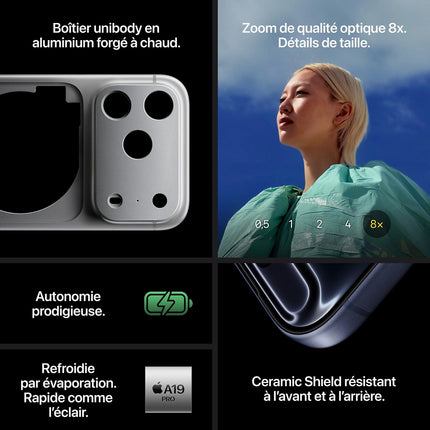 Smartphone APPLE iPhone 17 Pro Max Argent 1To Reconditionné