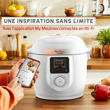 Cookeo MOULINEX YY5855FB WIFI 9-EN-1, 6 L, 9 modes de cuisson, 150 recettes + Extra crisp