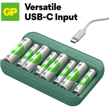 Chargeur GP de piles AA et AAA 8 canaux de charge