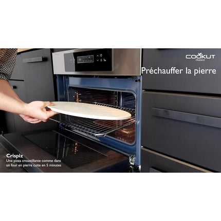 Plaque à pizza COOKUT a pizza CRISPIZ réfractaire