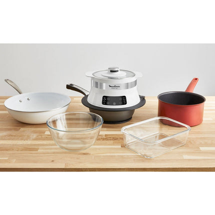 Cuiseur MOULINEX VJ504010R steam up blanc inox 8 programmes automatiques Reconditionné