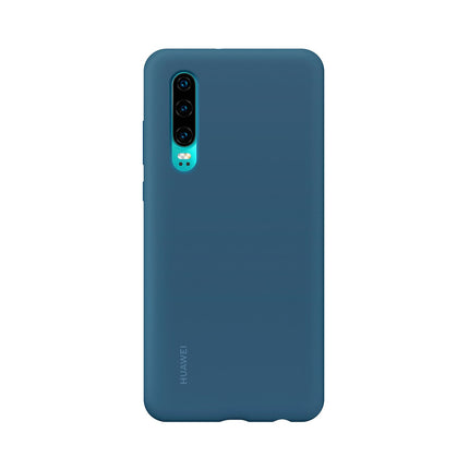 Coque HUAWEI P30 Silicone aimantée bleu