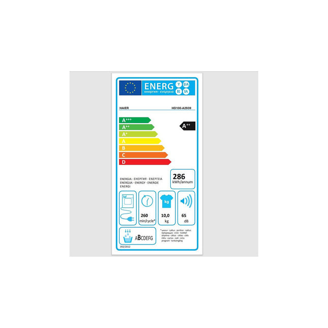 Sèche linge pompe à chaleur HAIER HD100-A2939-FR