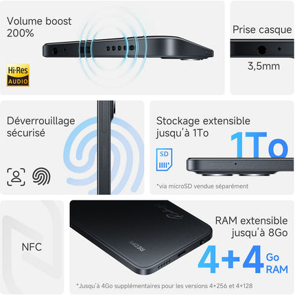 Smartphone XIAOMI Redmi 15C 256Go 4G