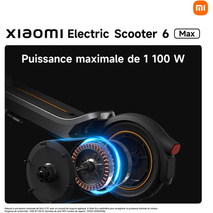 Trottinette électrique XIAOMI Electric Scooter 6 Max Noir