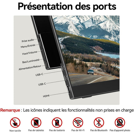 Ecran PC HKC 15.6" Full HD IPS USB-C - HKC V16 - Nomade & Dual Screen
