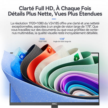 Ecran PC HKC 24" Full HD 144 Hz IPS 5 ms - HKC V2418S