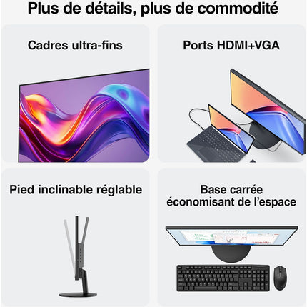 Ecran PC HKC 24" Full HD 144 Hz IPS 5 ms - HKC V2418S