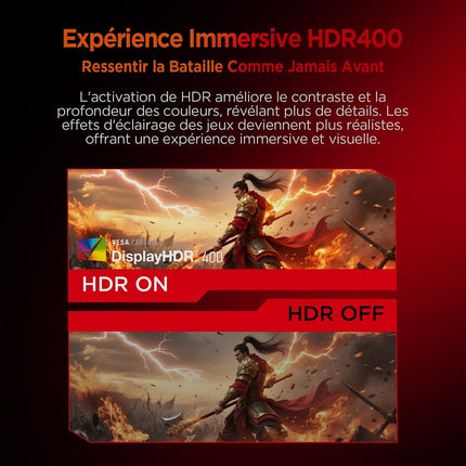 Ecran PC Gamer HKC G24H3D 24" Full HD 240Hz Fast IPS HDR 400