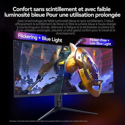 Ecran PC Gamer HKC Incurvé Ultrawide 34" 3440×1440 200 Hz VA 1ms reglable en hauteur - HKC CG345U