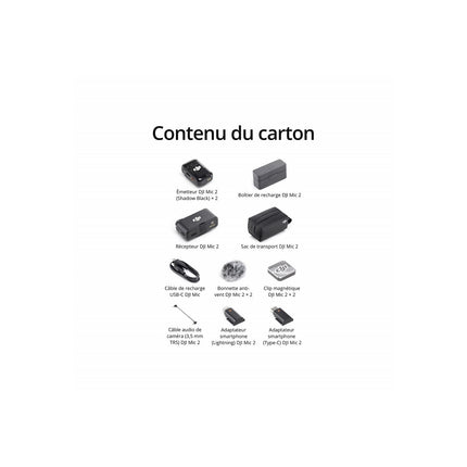 Micro DJI Mic 2 2 TX + 1 RX + Charging Case