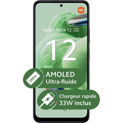Smartphone XIAOMI Redmi Note 12 Gris 5G Reconditionné