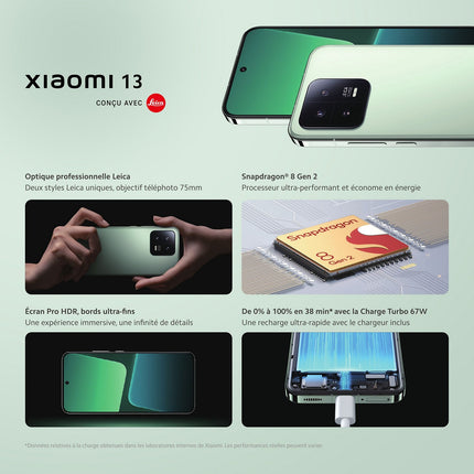 Smartphone XIAOMI 13 Noir 5G Reconditionné