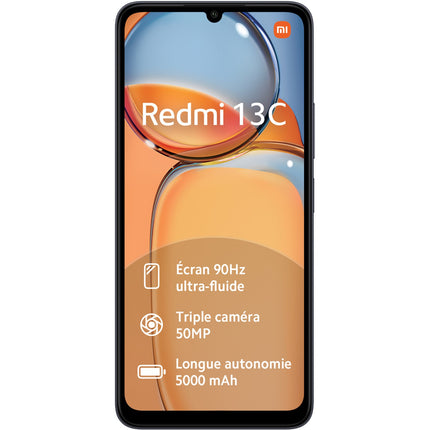 Smartphone XIAOMI Redmi 13C 128Go Noir Reconditionné