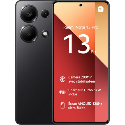 Smartphone XIAOMI Redmi Note 13 Pro 512Go Noir 4G Reconditionné